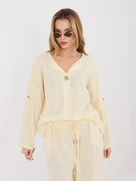 Jasnożółta letnia bluzka od kompletu