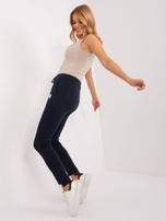 Hurt Granatowe spodnie dresowe z prostymi nogawkami