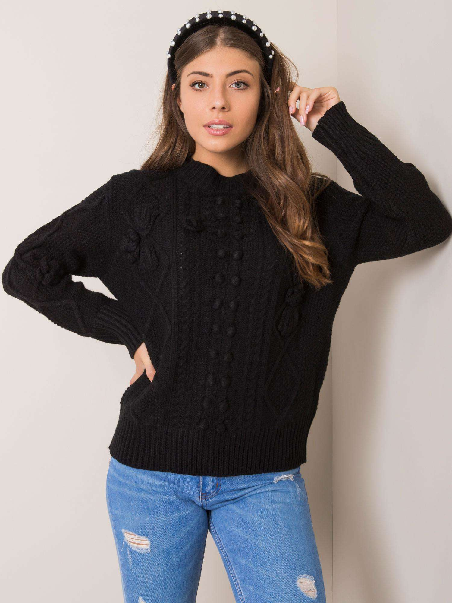 Schwarzer Pullover Mocha.