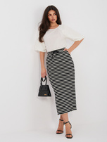 Czarna bawełniana spódnica z kieszeniami SUBLEVEL