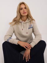 Hurt Beżowa bluza z nadrukiem na plecach SUBLEVEL