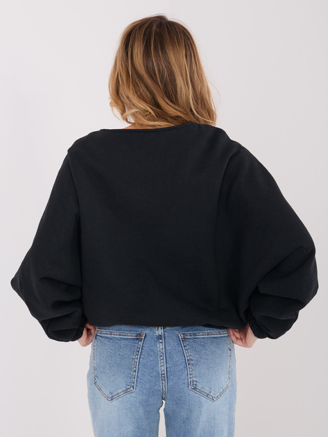 Czarna rozpinana bluza oversize z bawełny