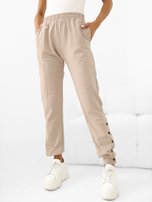 Dark beige sweatpants with buttons Cindy RUE PARIS 