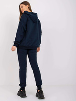 Granatowy komplet dresowy z kapturem Alejandra