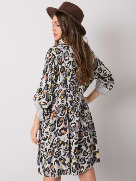 Jasnoszara sukienka z wiskozy Earlene