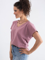 Brudnoróżowy t-shirt Emory