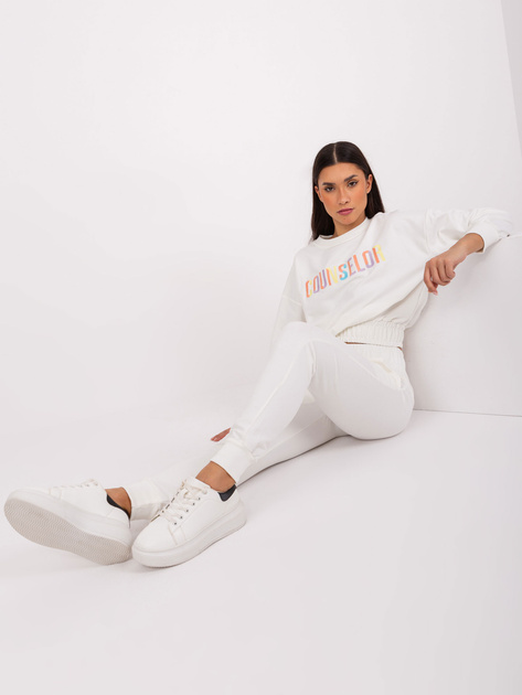 Hurtownia Ecru casualowy komplet z krótką bluzą