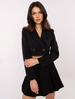 Hurt Czarna krótka marynarka damska od garnituru