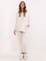 Hurt Jasnobeżowy melanżowy komplet basic z bawełną 