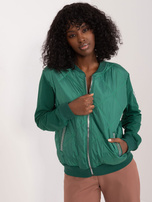 Hurt Ciemnozielona bluza bomberka z pikowaniem