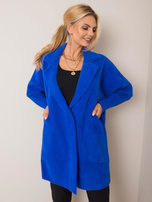 Kobaltowy płaszcz alpaka Nora