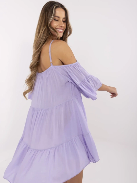 Liliowa letnia sukienka na ramiączkach Veronique OCH BELLA