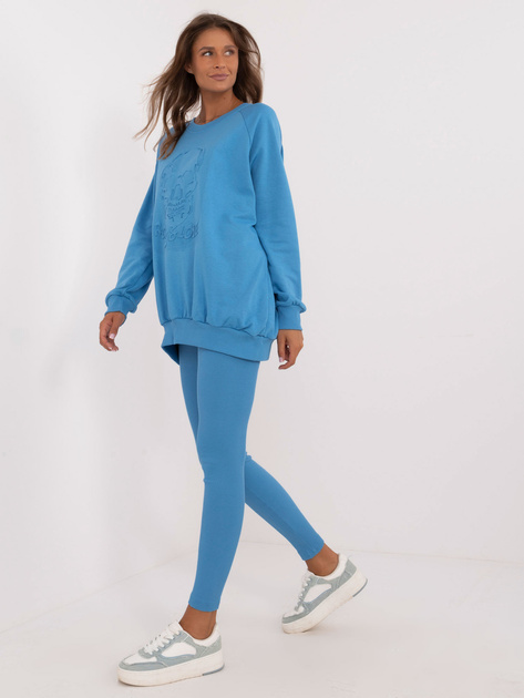 Hurt Niebieski dwuczęściowy komplet dresowy z napisem