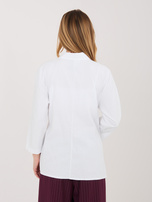 Biała sztruksowa koszula z kołnierzykiem RUE PARIS 