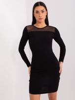 Hurt BASIC FEEL GOOD Black fitted ribbed dress.