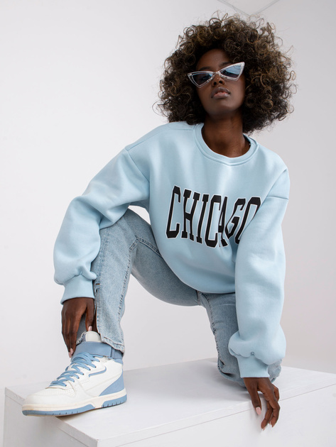 Jasnoniebieska bluza dresowa z napisem Madera