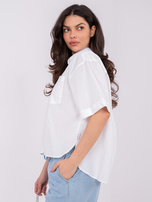 Biała damska koszula z krótkim rękawem SUBLEVEL 