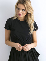 Czarny t-shirt Peachy