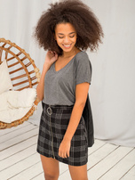 Ciemnoszary melanżowy t-shirt Emory