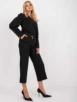 Czarne spodnie materiałowe 7/8 RUE PARIS