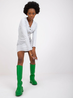 Jasnoszara melanżowa dopasowana sukienka prążkowana Sophie RUE PARIS