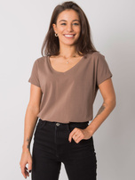 Kawowy t-shirt Emory