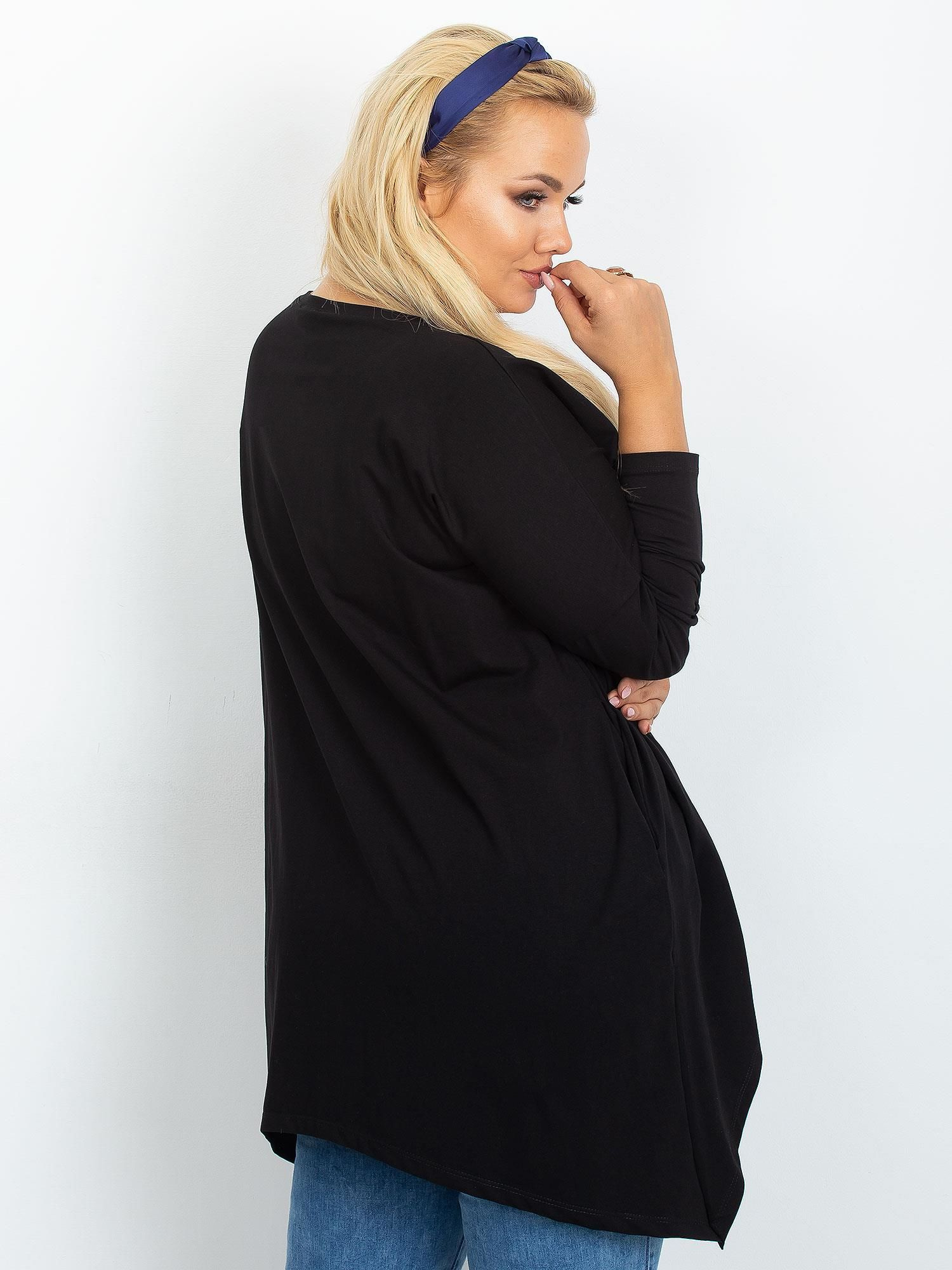 Schwarze Plus-Size-Tunika Moa.