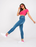 Niebieskie jeansy skinny Antibes RUE PARIS