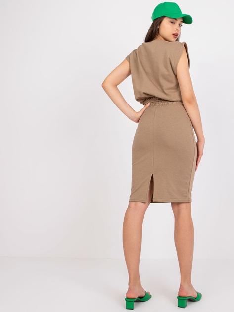 Ciemnobeżowy dresowy komplet z bawełny Ursula