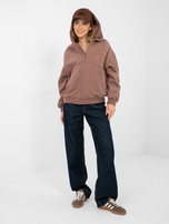 Brązowa bluza z ozdobnymi szwami NATURAL SIDE  