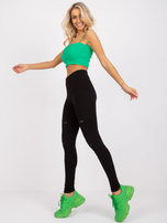 Czarne legginsy z dziurami Coraline RUE PARIS 