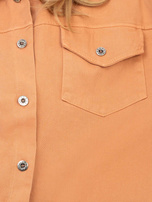 Ceglasta jeansowa kurtka oversize RUE PARIS 