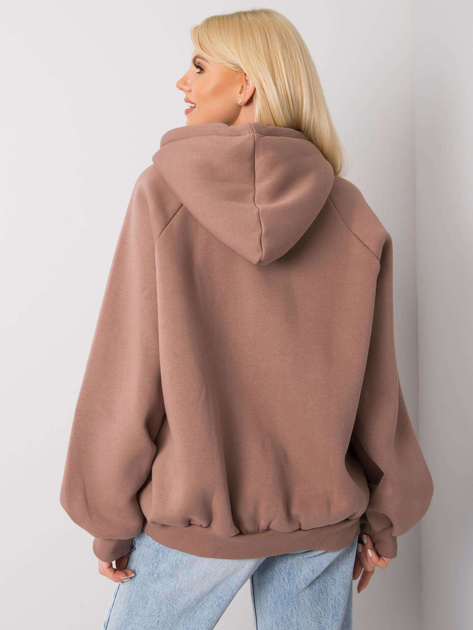 Jasnobrązowa ocieplana bluza dresowa Dina