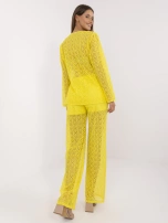 Żółty ażurowy komplet na lato 