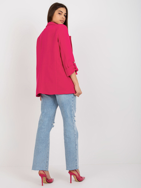 Różowa marynarka z podwijanymi rękawami OCH BELLA