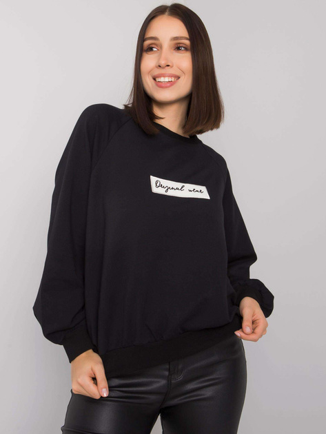 Czarna bluza plus size bez kaptura Hariette