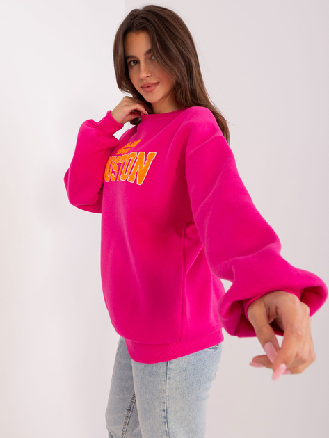 Hurt Fuksjowa bluza bez kaptura o kroju oversize 