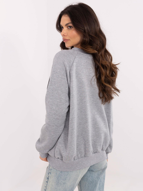 Hurt Szara melanżowa ocieplana bluza bez kaptura