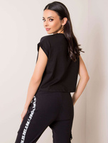 Czarny t-shirt Eva RUE PARIS