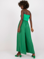 Zielone szerokie spodnie z materiału palazzo Surie OCH BELLA