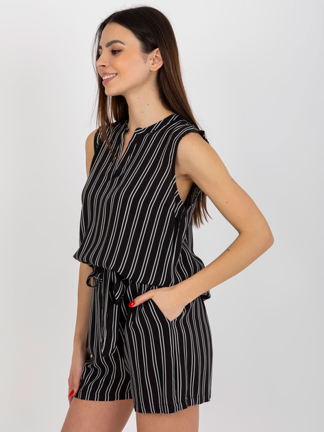 Hurt Czarna damska bluzka w paski bez rękawów FRESH MADE