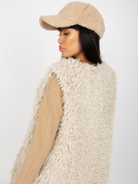 Hurt Beżowa futrzana kamizelka z podszewką Hallie