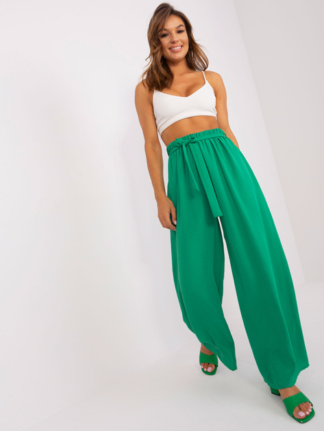 Hurt Zielone letnie spodnie z materiału OCH BELLA