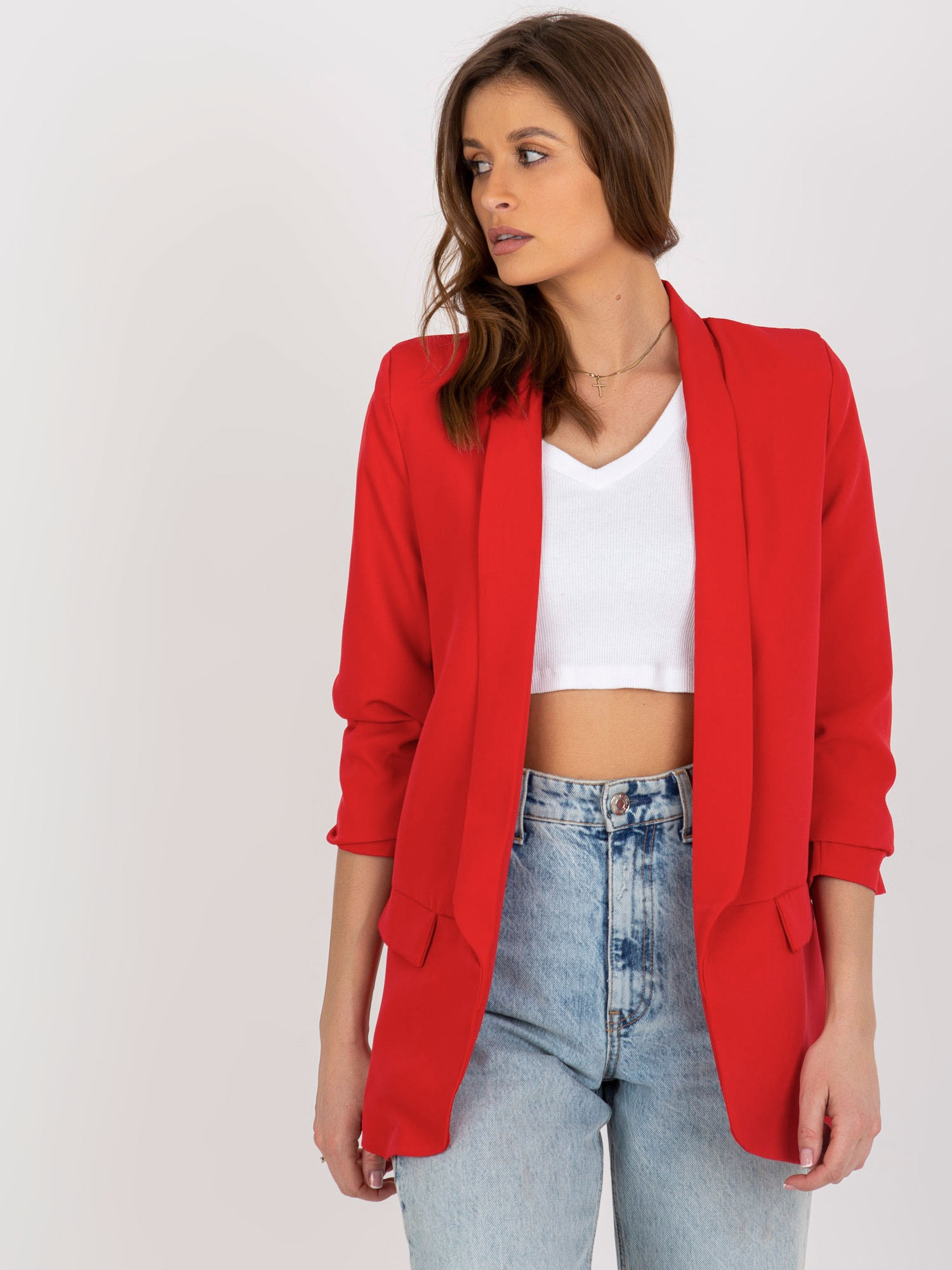Hurt Rote Damenjacke mit Raffung Adela.