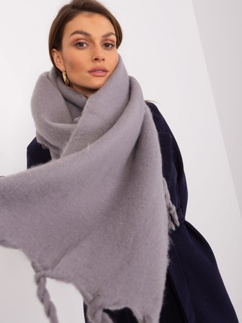 Wholesale Gray Women's Fringed Scarf