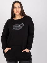 Czarna dresowa bluza plus size z aplikacją Desiree