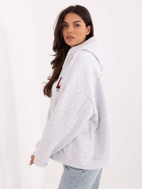 Jasnoszara dresowa bluza z napisem LA