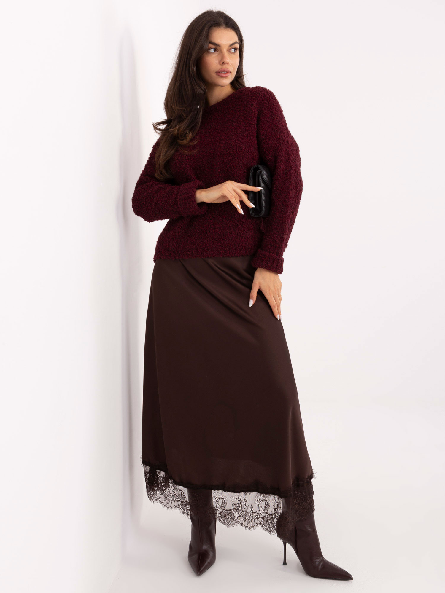 Sweter bordowy