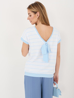 Jasnoniebieska damska bluzka w paski