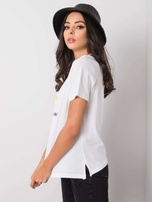 Biały t-shirt z aplikacją Betsy